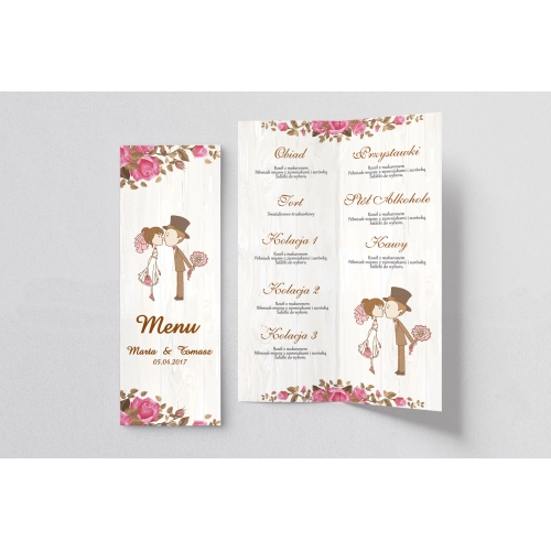 Menu Weselne Naturalna Miłość Motyw 12