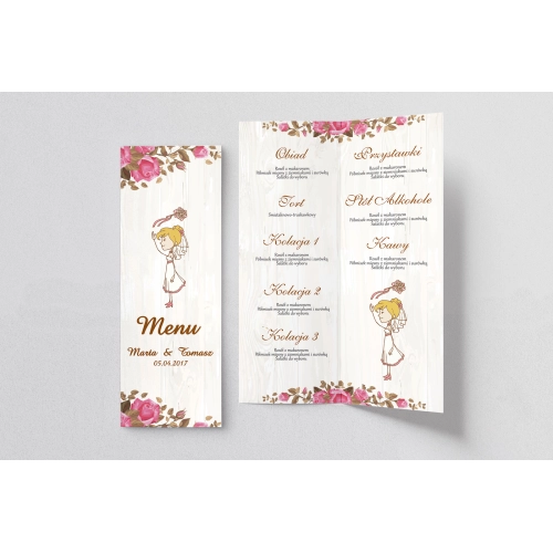 Menu Weselne Naturalna Miłość Motyw 14