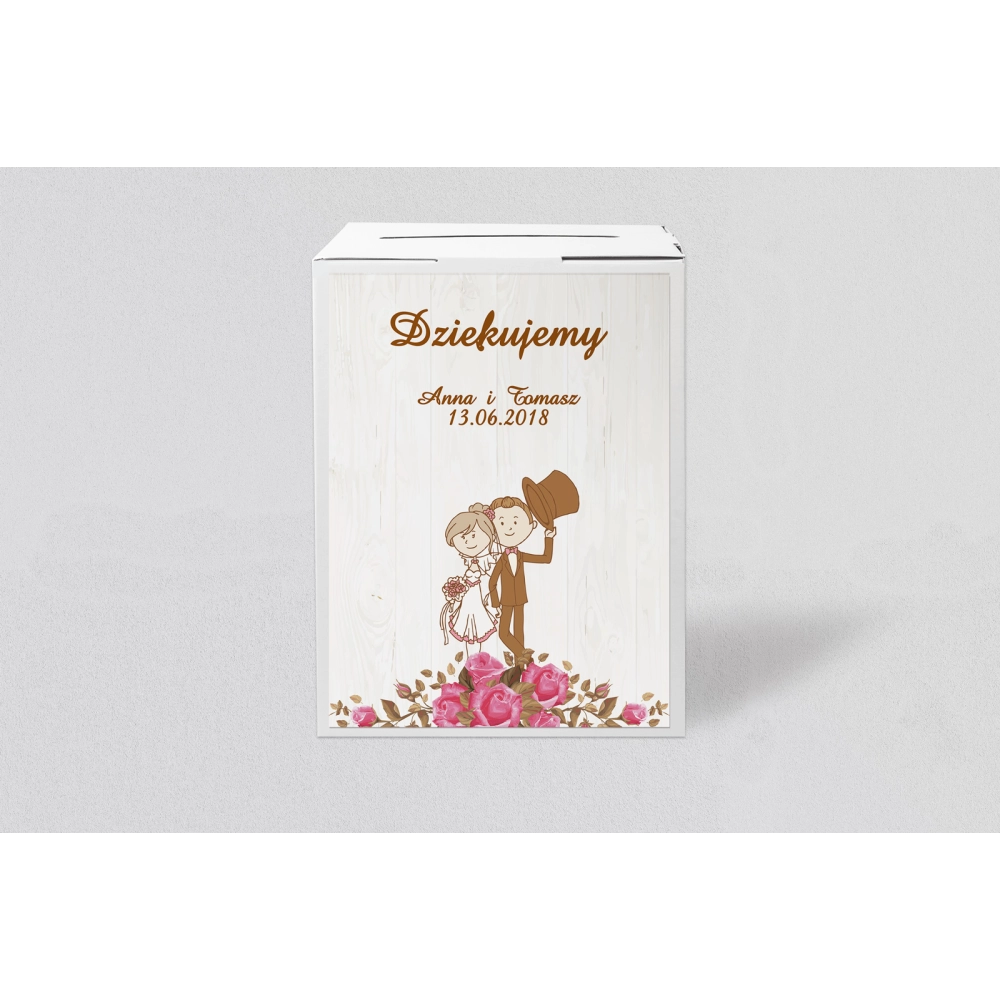 Pudełko na koperty i&nbsp;pieniądze Naturalna Miłość Motyw 2