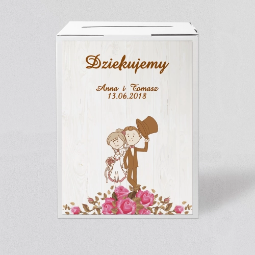 Pudełko na koperty i pieniądze Naturalna Miłość Motyw 2