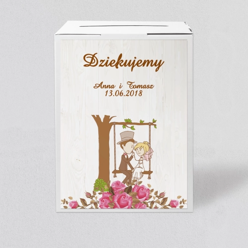 Pudełko na koperty i pieniądze Naturalna Miłość Motyw 7