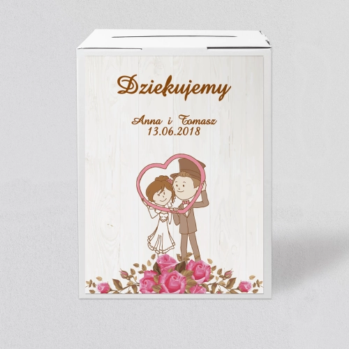 Pudełko na koperty i pieniądze Naturalna Miłość Motyw 9