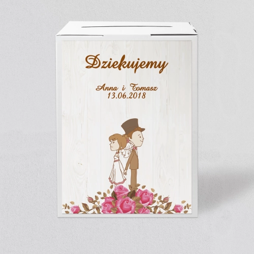 Pudełko na koperty i pieniądze Naturalna Miłość Motyw 10