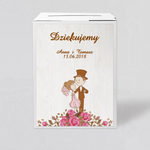 Pudełko na koperty i pieniądze Naturalna Miłość Motyw 13