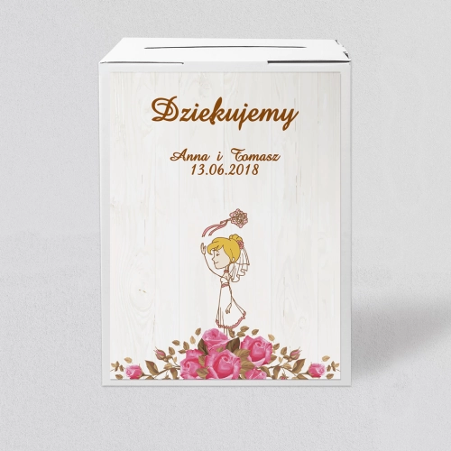 Pudełko na koperty i pieniądze Naturalna Miłość Motyw 14