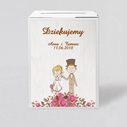Pudełko na koperty i pieniądze Naturalna Miłość Motyw 16