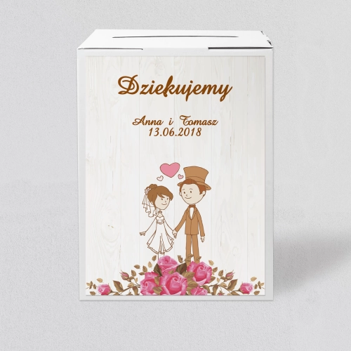 Pudełko na koperty i pieniądze Naturalna Miłość Motyw 18