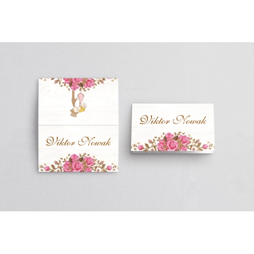 Winietki ślubne składane Naturalna Miłość Motyw 1