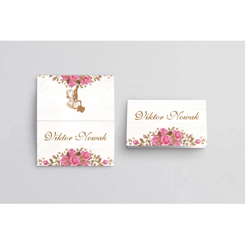 Winietki ślubne składane Naturalna Miłość Motyw 2