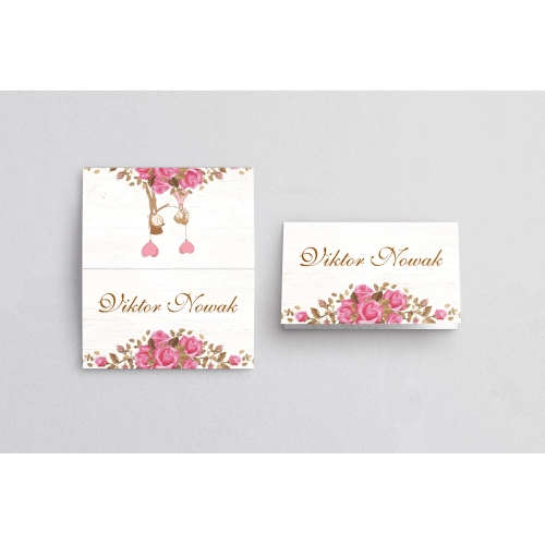 Winietki ślubne składane Naturalna Miłość Motyw 3