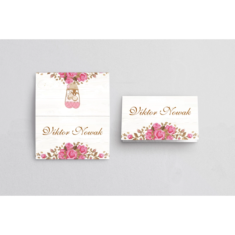 Winietki ślubne składane Naturalna Miłość Motyw 4