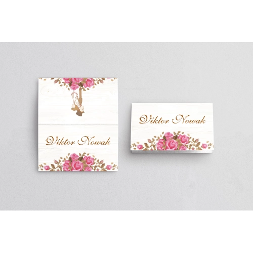 Winietki ślubne składane Naturalna Miłość Motyw 10