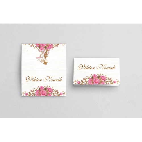 Winietki ślubne składane Naturalna Miłość Motyw 11