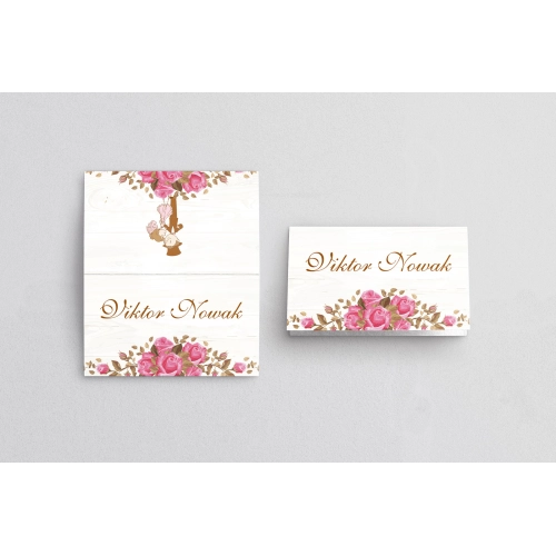 Winietki ślubne składane Naturalna Miłość Motyw 13