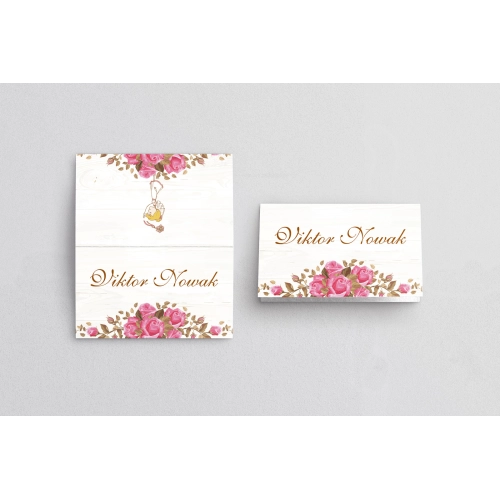 Winietki ślubne składane Naturalna Miłość Motyw 14