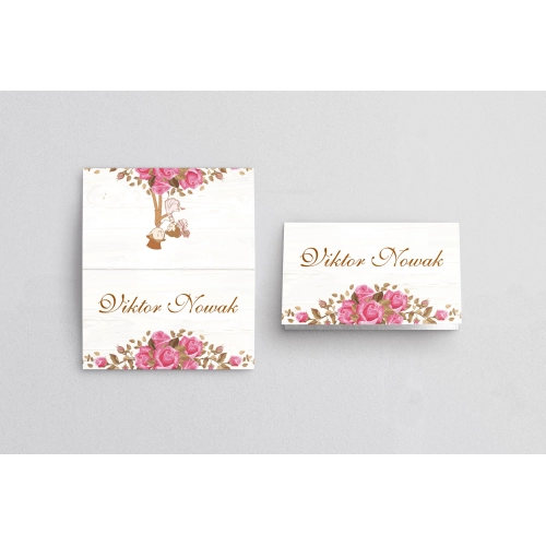 Winietki ślubne składane Naturalna Miłość Motyw 17