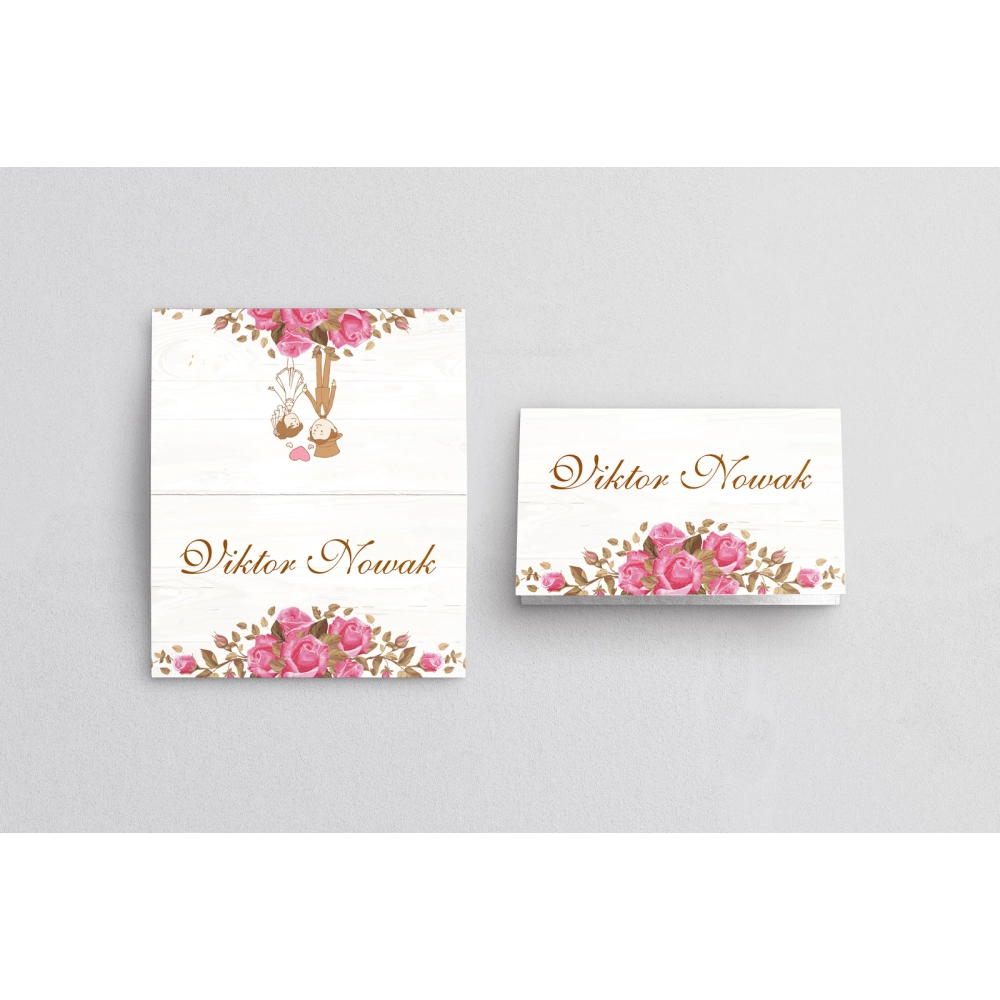 Winietki ślubne składane Naturalna Miłość Motyw 18