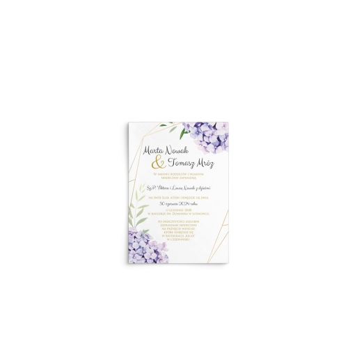 Zaproszenia ślubne Flowers & Frame - Motyw 1