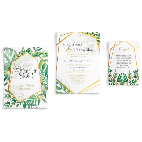 Zaproszenia ślubne Flowers & Frame - Motyw 2