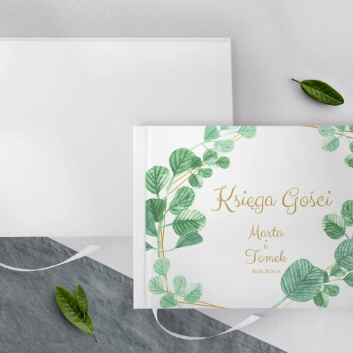 Księga Gości Weselnych Liście Motyw 5