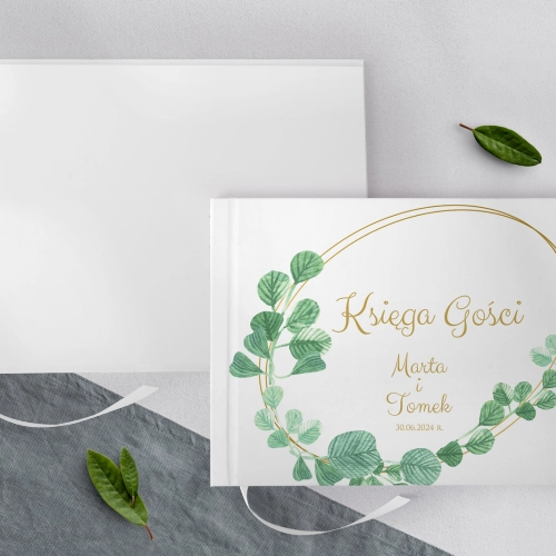 Księga Gości Weselnych Liście Motyw 6