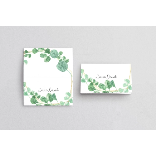 Winietki ślubne składane Liście - Motyw 5