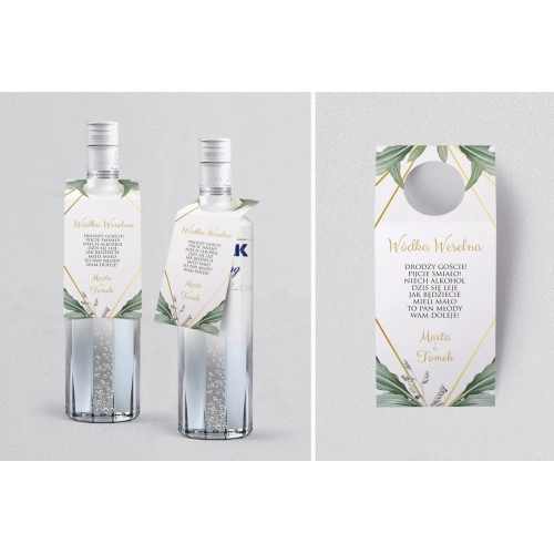 Zawieszka na alkohol oczko Liście Motyw 1