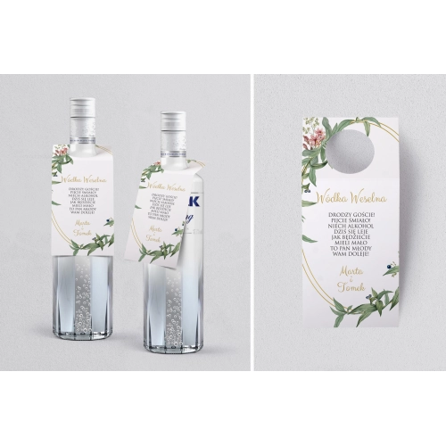 Zawieszka na alkohol oczko Liście Motyw 2