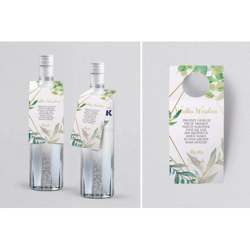 Zawieszka na alkohol oczko Liście Motyw 4