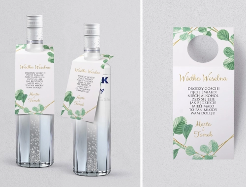Zawieszka na alkohol oczko Liście Motyw 5