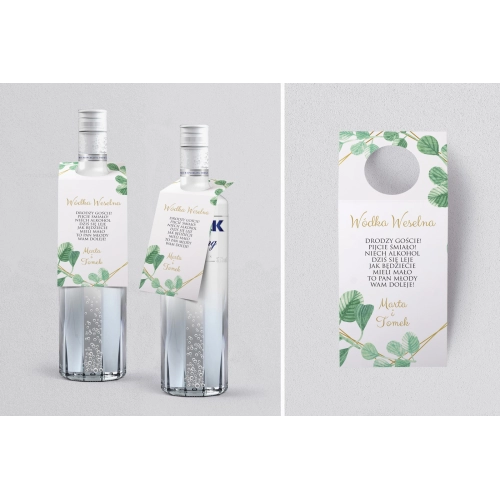 Zawieszka na alkohol oczko Liście Motyw 6