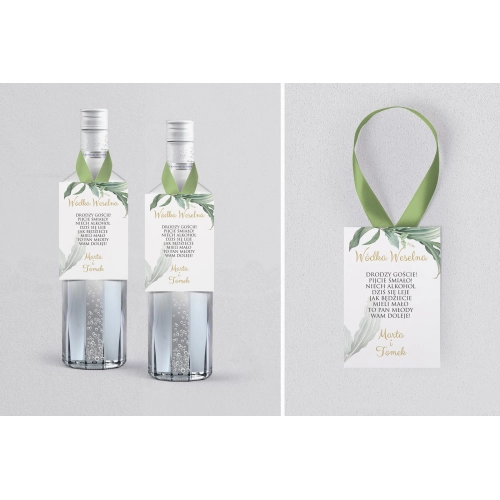 Zawieszka na alkohol Liście - Motyw 3