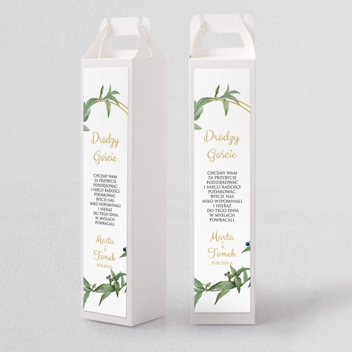 Pudełko na alkohol Liście Motyw 2