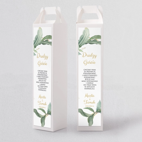 Pudełko na alkohol Liście Motyw 3