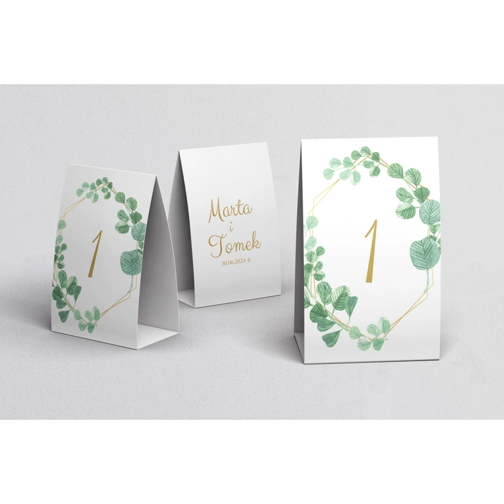 Numerki na stół Liście Motyw 5