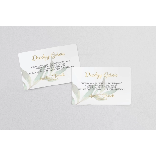 Naklejki na ciasto weselne Liście Motyw 4