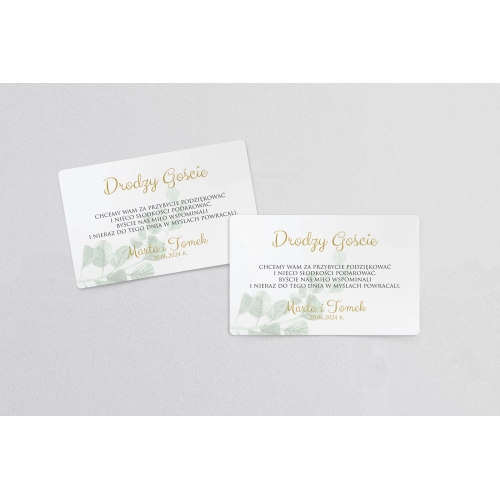 Naklejki na ciasto weselne Liście Motyw 5