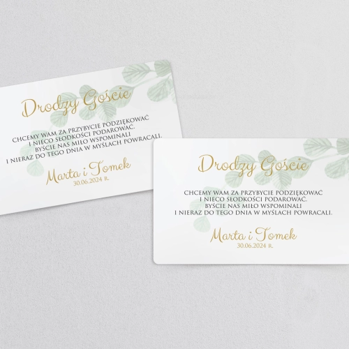 Naklejki na ciasto weselne Liście Motyw 6