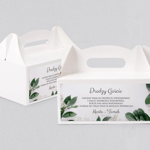 Pudełko na ciasto weselne Soft - Motyw 1