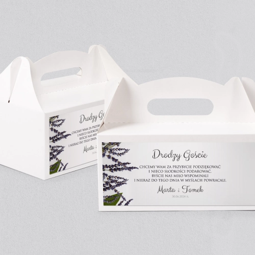 Pudełko na ciasto weselne Soft - Motyw 5