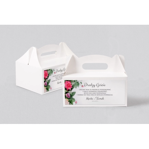 Pudełko na ciasto weselne Soft - Motyw 6
