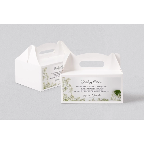 Pudełko na ciasto weselne Soft - Motyw 7