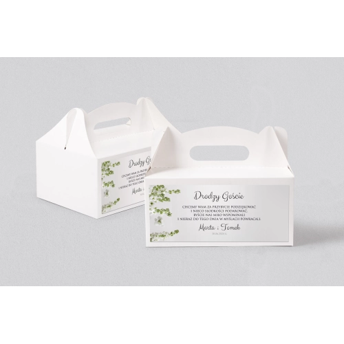 Pudełko na ciasto weselne Soft - Motyw 8