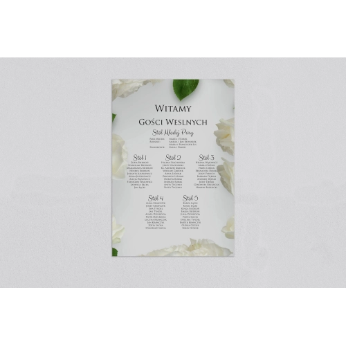 Plan stołów weselnych Soft - Motyw 4