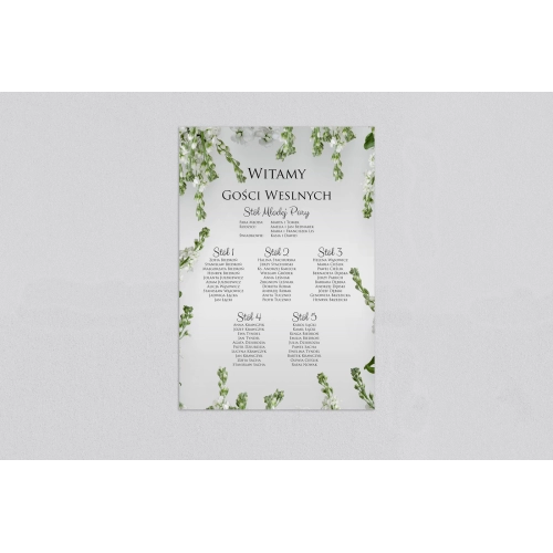 Plan stołów weselnych Soft - Motyw 8