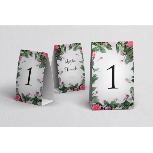 Numerki na stół Soft Motyw 6