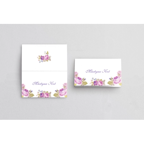 Winietki ślubne składane Radosny Dzień - Motyw 1