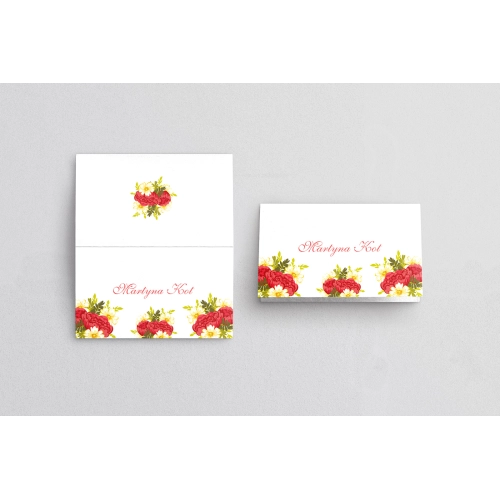 Winietki ślubne składane Radosny Dzień - Motyw 4