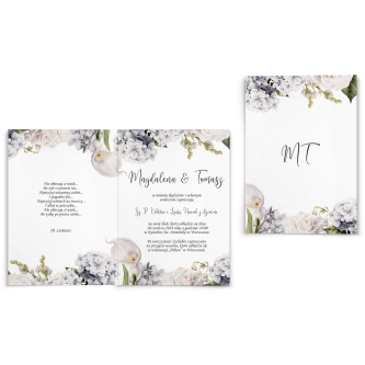 Zaproszenia ślubne Ofelia - Składane Motyw 1