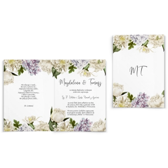 Zaproszenia ślubne Ofelia - Składane Motyw 2
